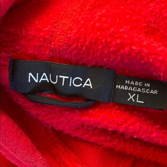 Nautica | Red Hoodie with Embroidered Logo - Picture 11 of 12
